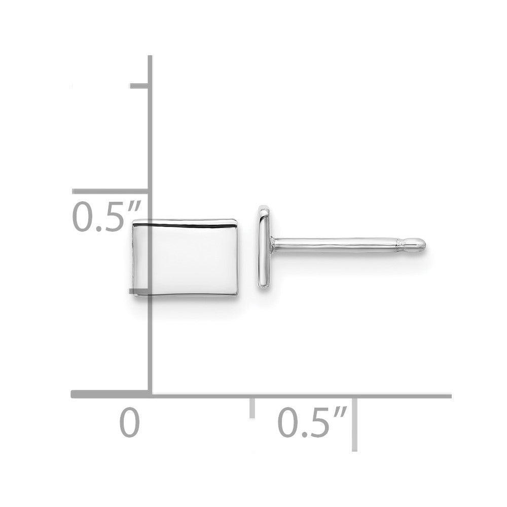 Sterling Silver/Rhodium-plated Colorado State Earrings