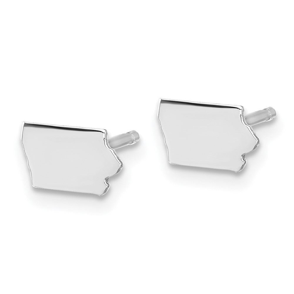 Sterling Silver/Rhodium-plated Iowa State Earrings