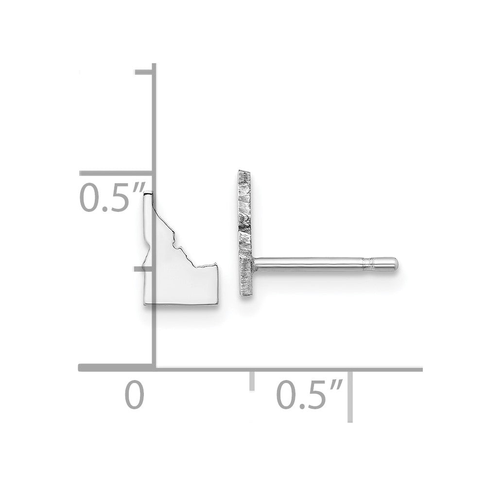 Sterling Silver/Rhodium-plated Idaho State Earrings