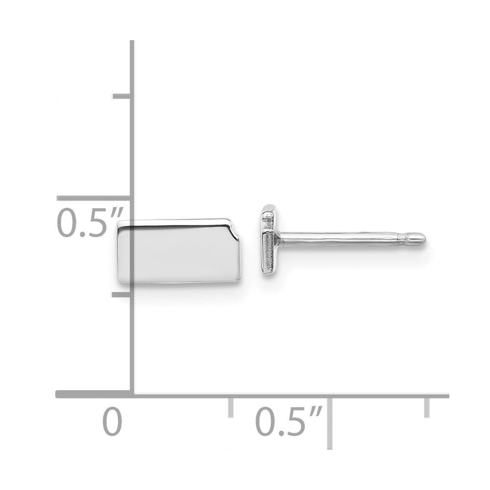 Sterling Silver/Rhodium-plated Kansas State Earrings