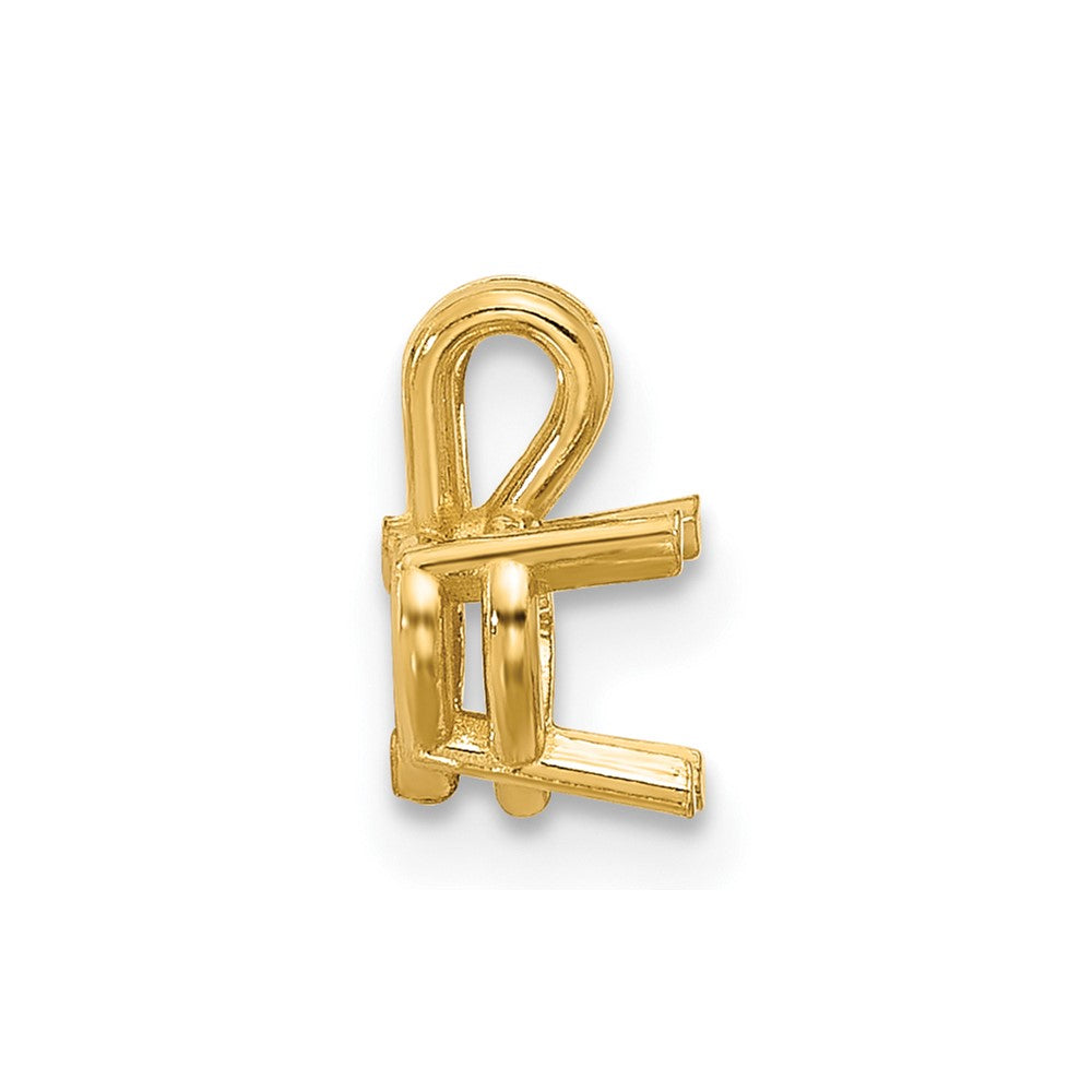 14k 5mm Heart Stone Pendant Mounting
