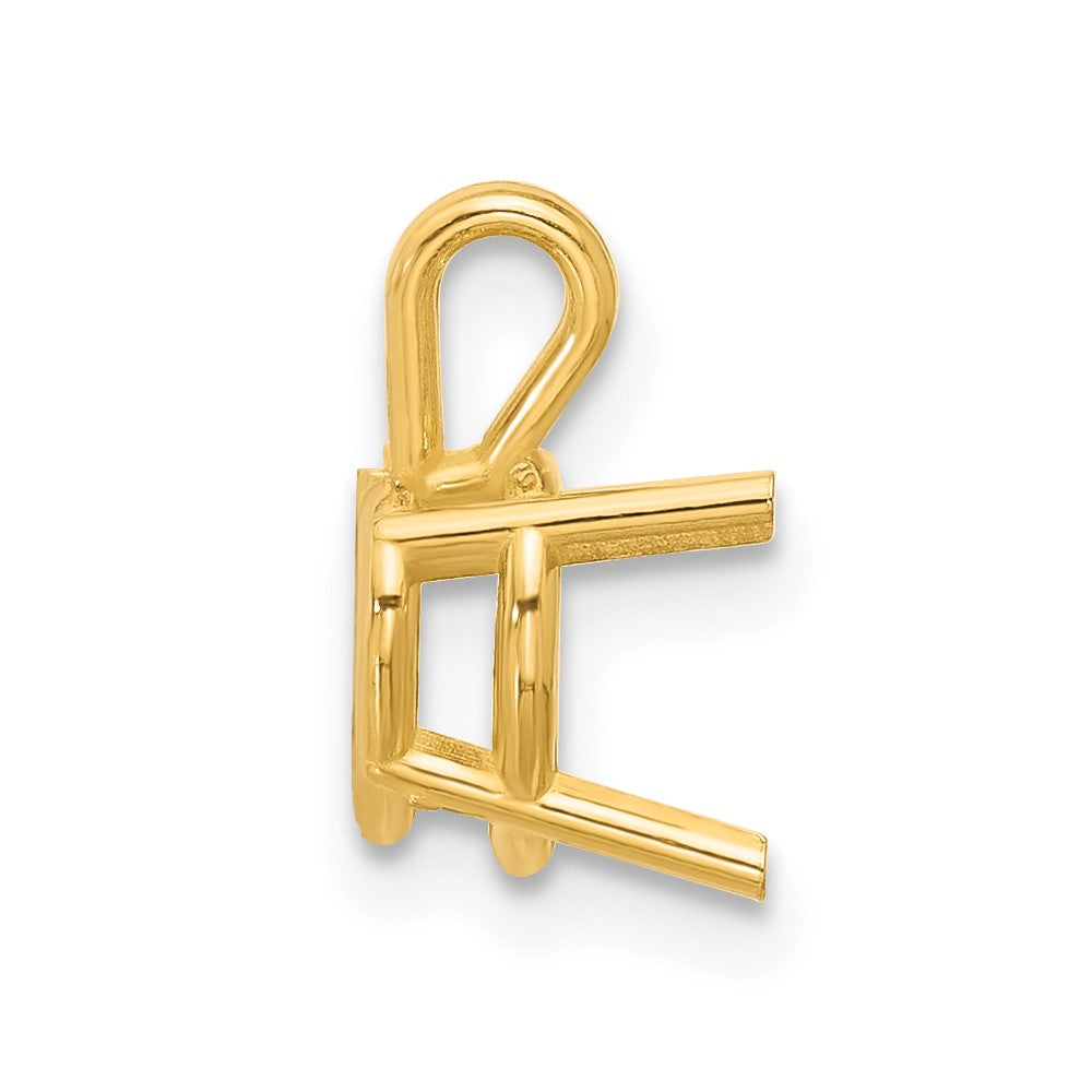 14k 7mm Heart Stone Pendant Mounting