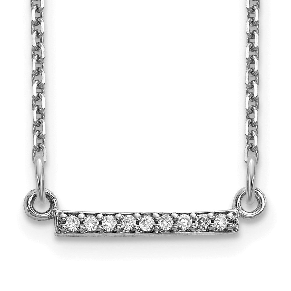 14K White gold;Lobster;Diamond;A quality;18in chain