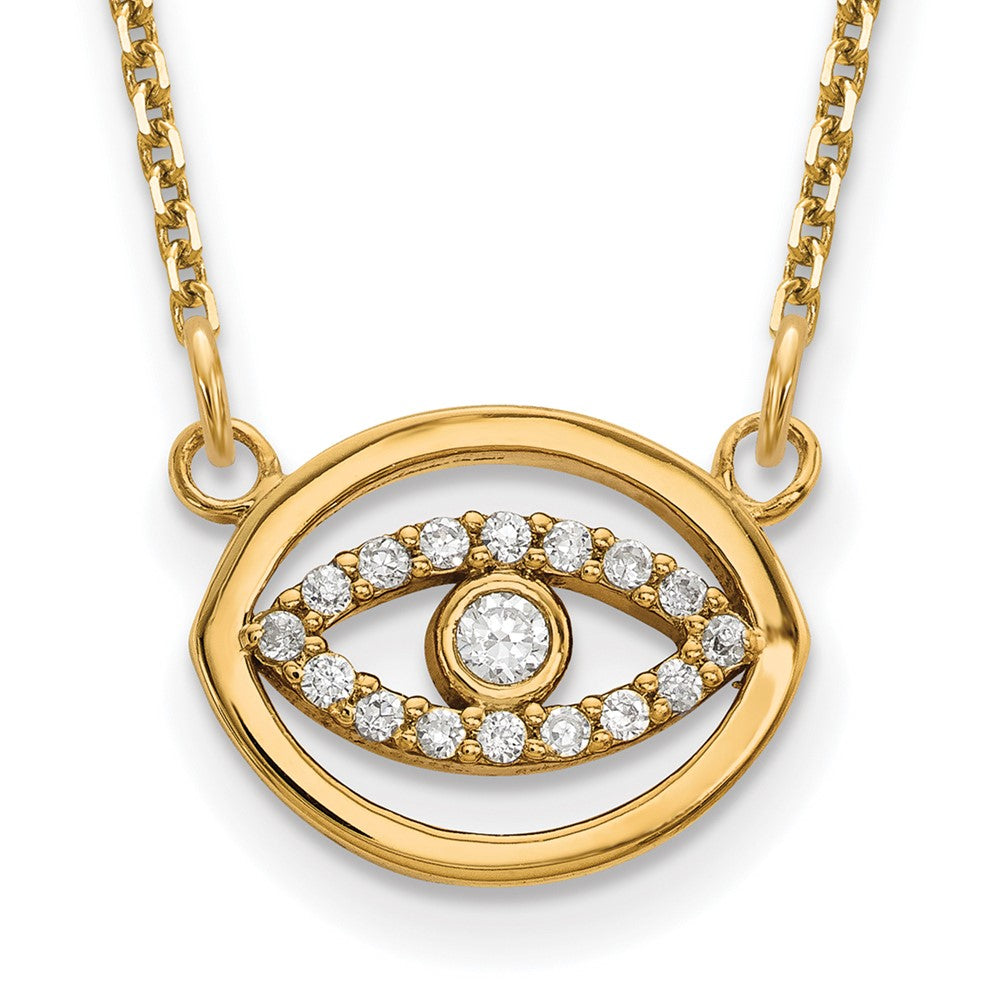 14k Yellow gold;Lobster;Diamond;A quality;18in chain