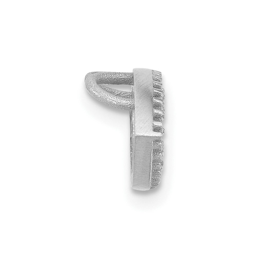 14k White Gold Small Evil Eye Chain Slide Mounting