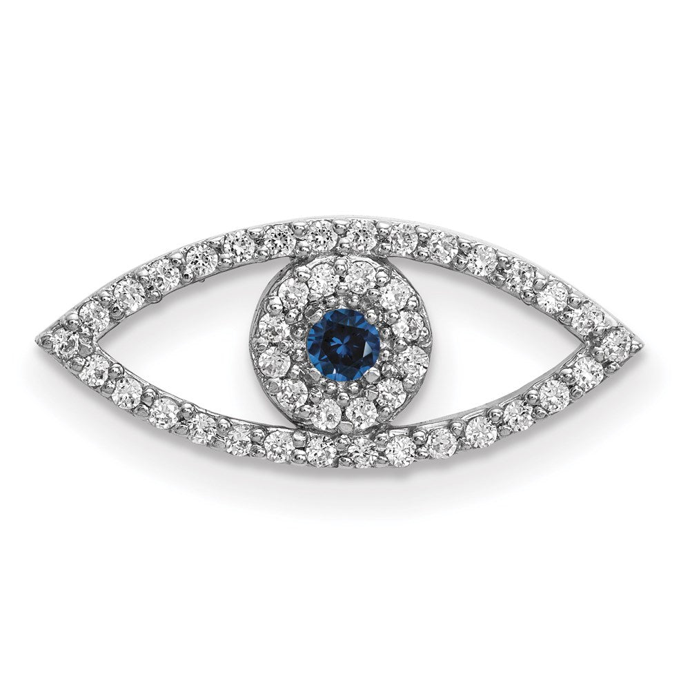 14K White gold;Diamond;Sapphire;A quality;Hidden bail