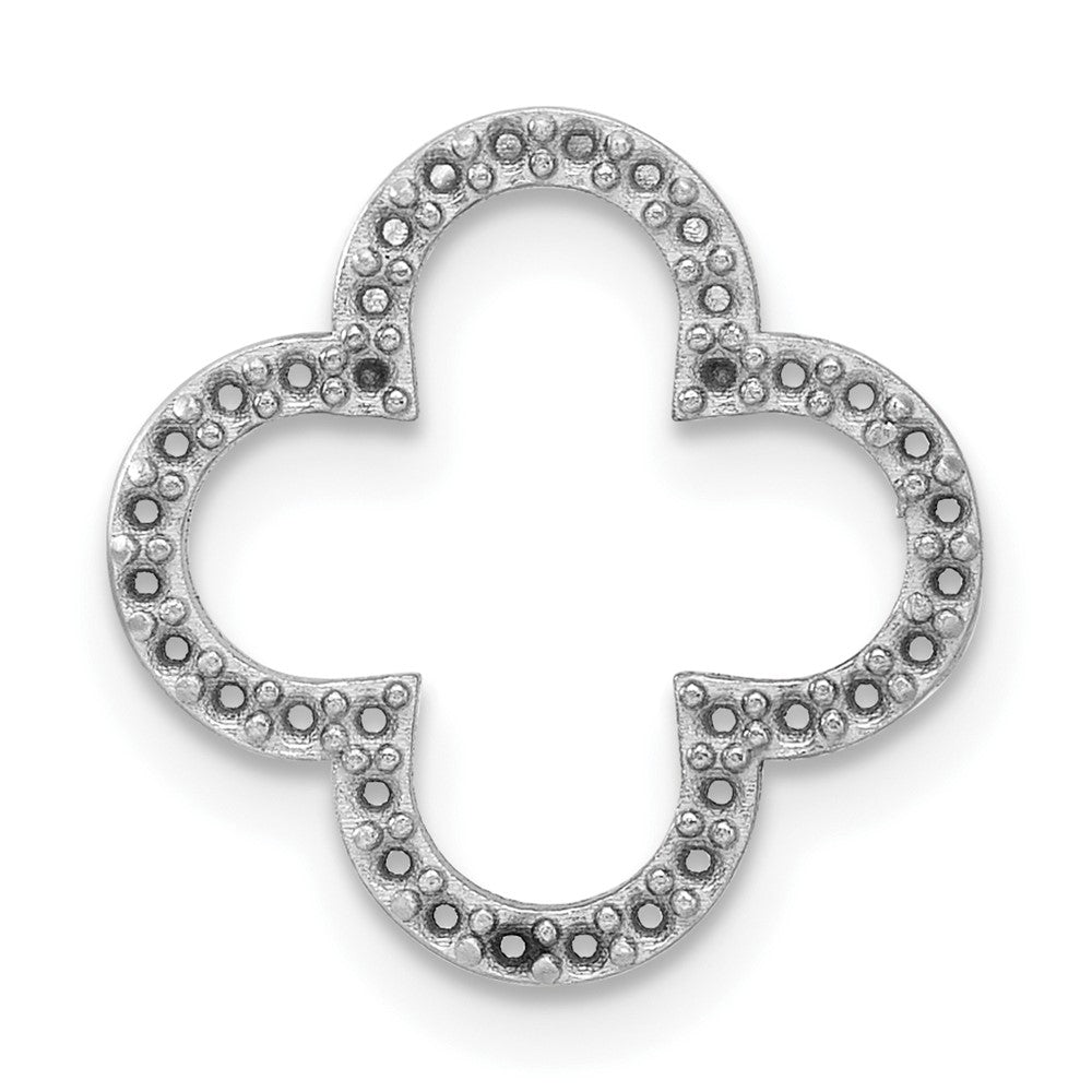 Polished;14K White gold;Hidden bail