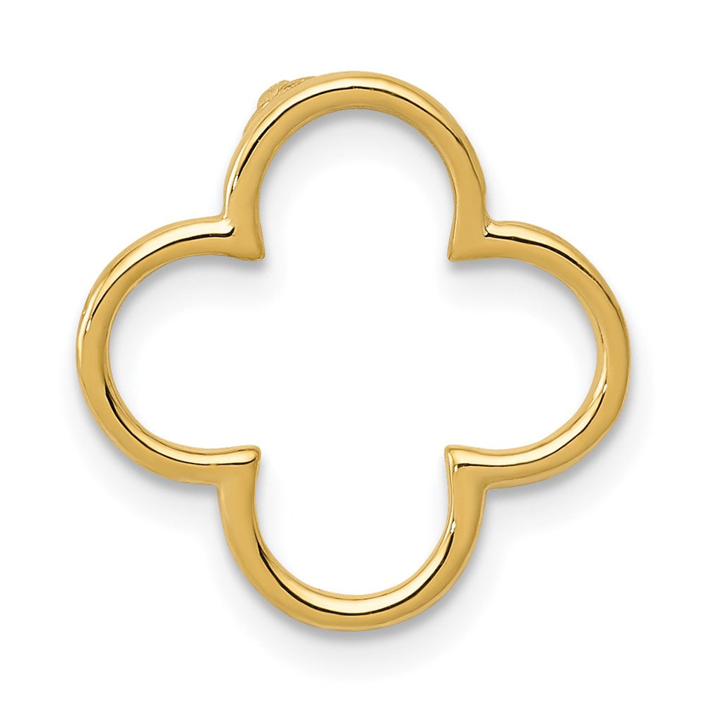 Solid;14k Yellow gold;Closed back;Hidden bail