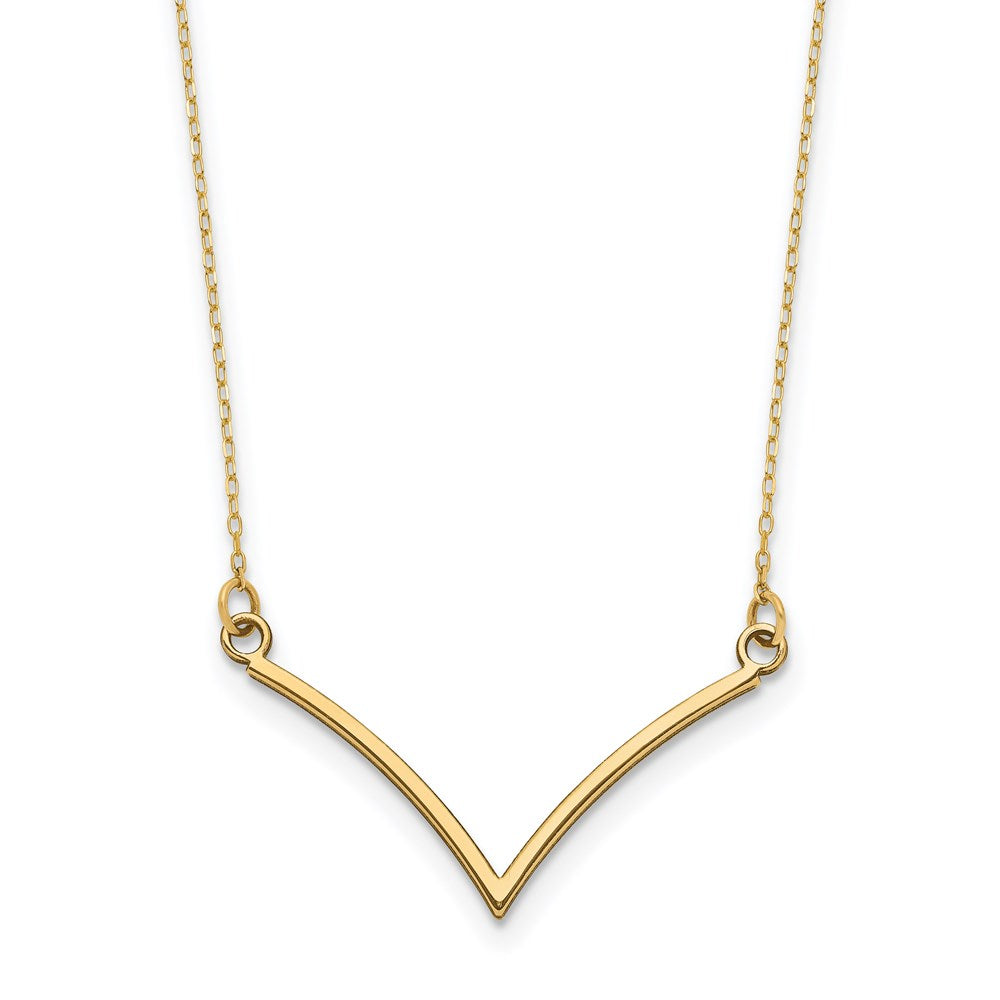 Polished;14k Yellow gold;Lobster;18in chain