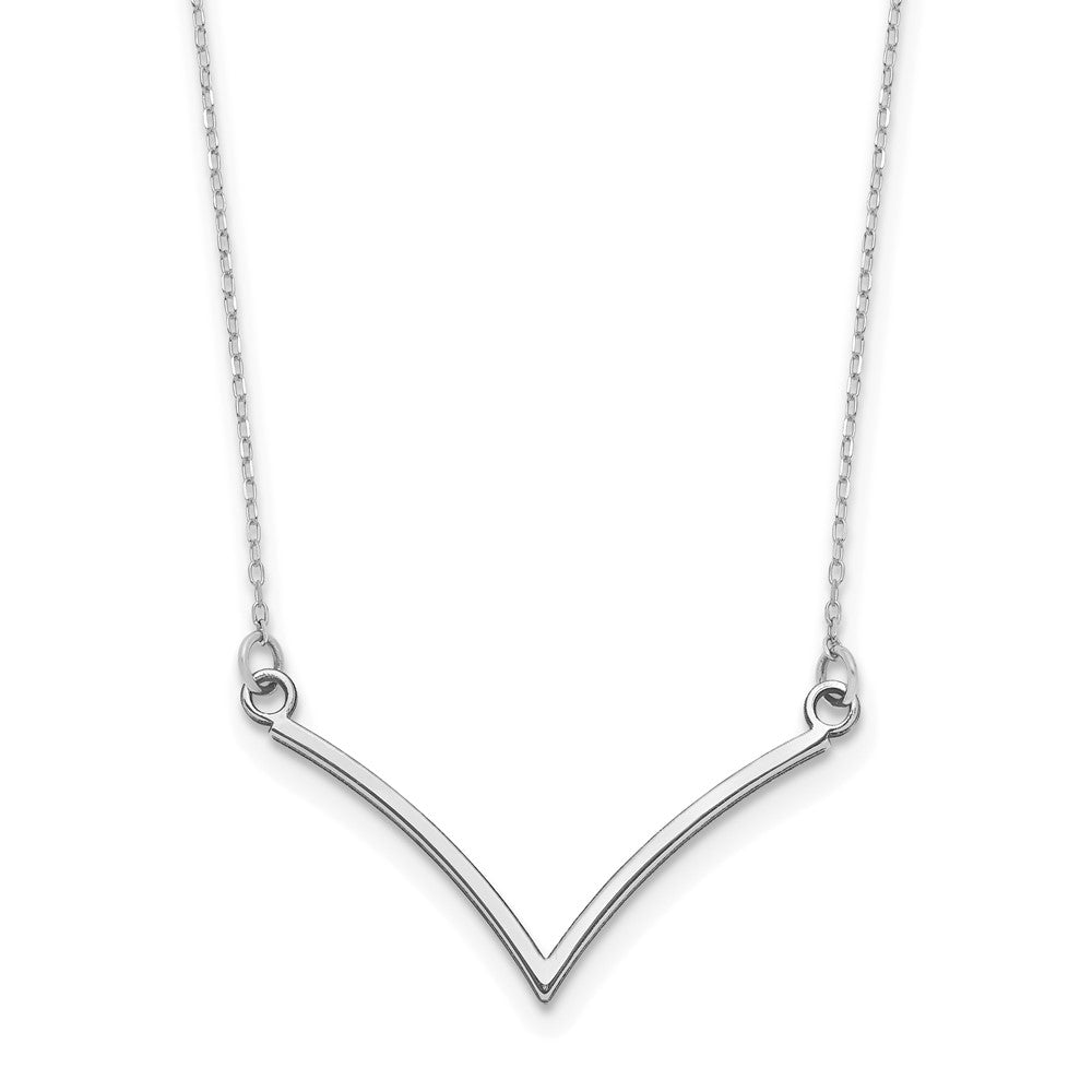 Polished;14K White gold;Lobster;18in chain