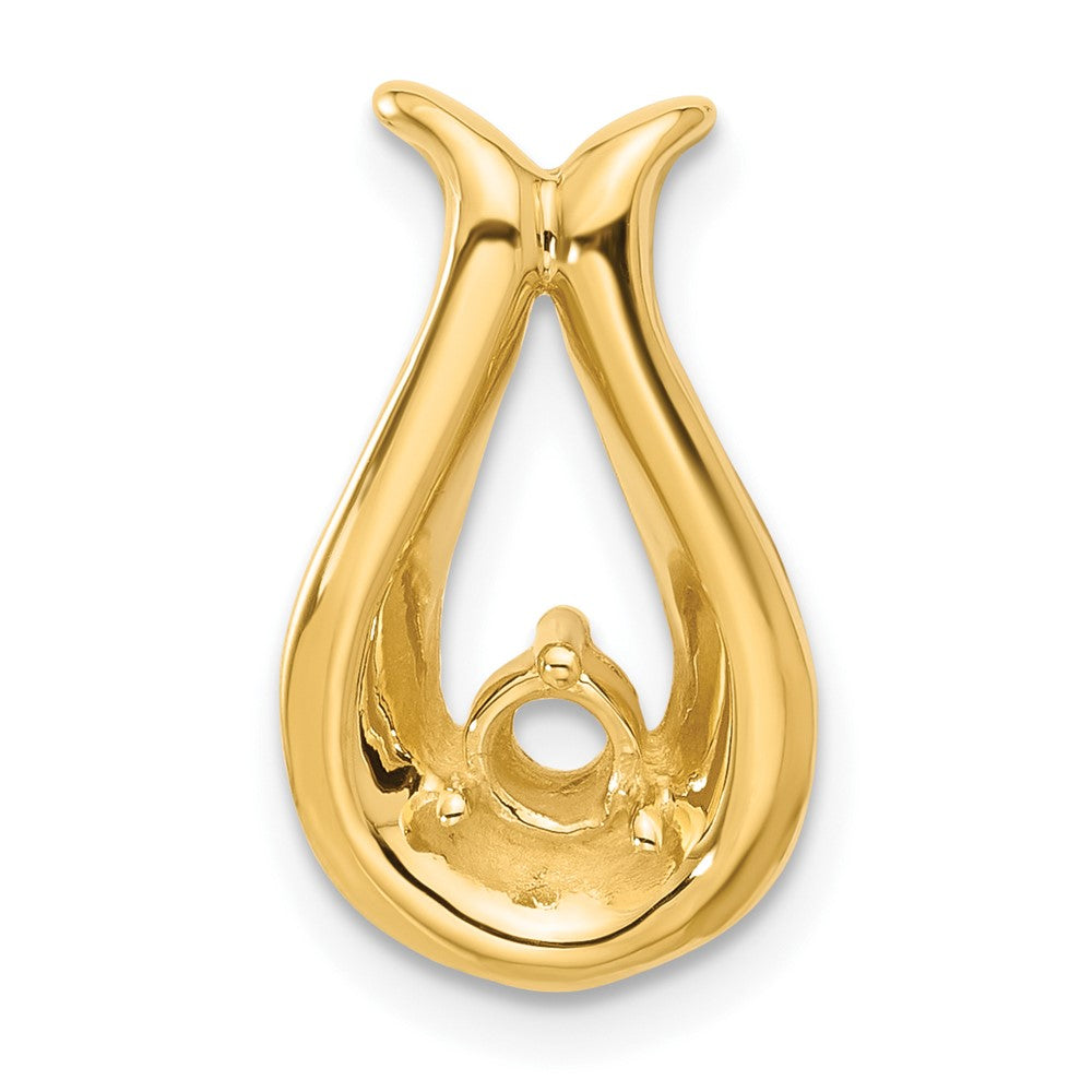 Casted;Polished;14k Yellow gold;Avail. in 10k yellow gold;Avail. in 18k yellow gold;Avail. in platinum;Prong set;Avail. in 10k white gold;Avail. in 18k white gold;Chain slide