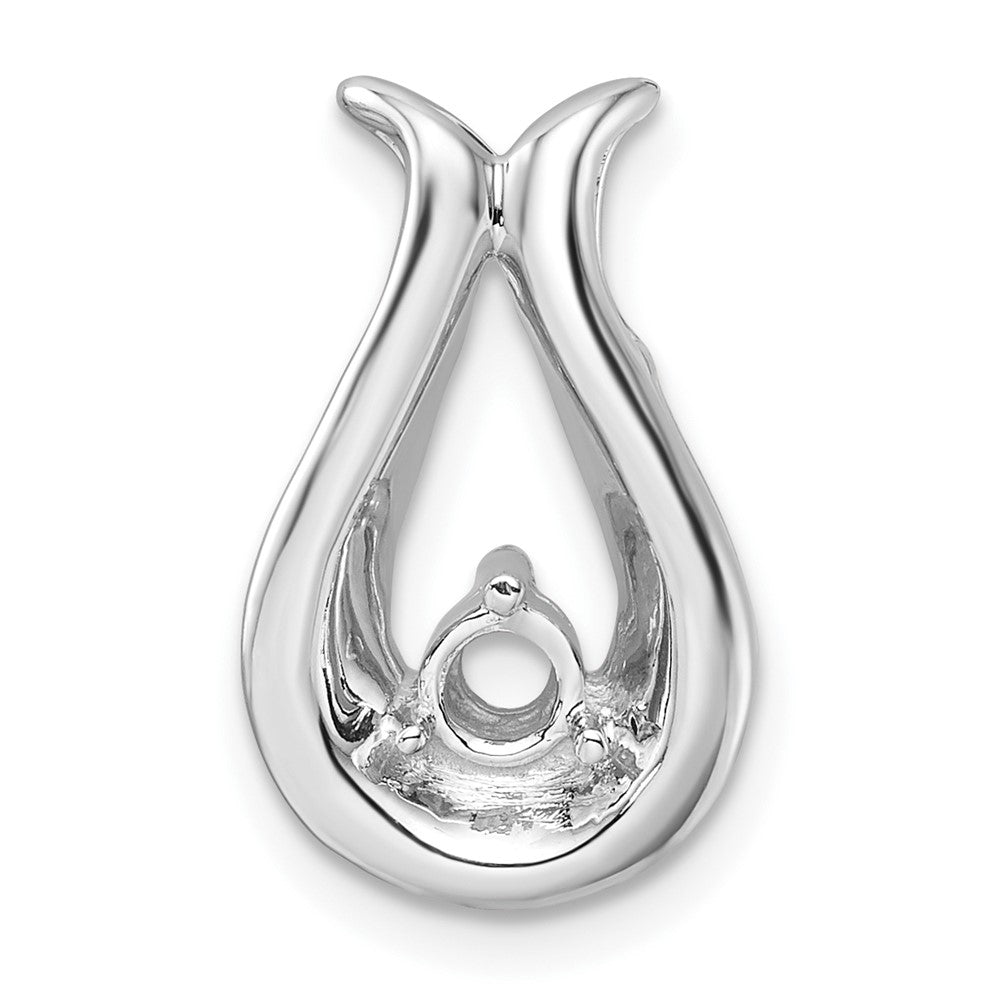 Casted;Polished;14K White gold;Avail. in 10k yellow gold;Avail. in 18k yellow gold;Avail. in platinum;Prong set;Avail. in 10k white gold;Avail. in 18k white gold;Chain slide