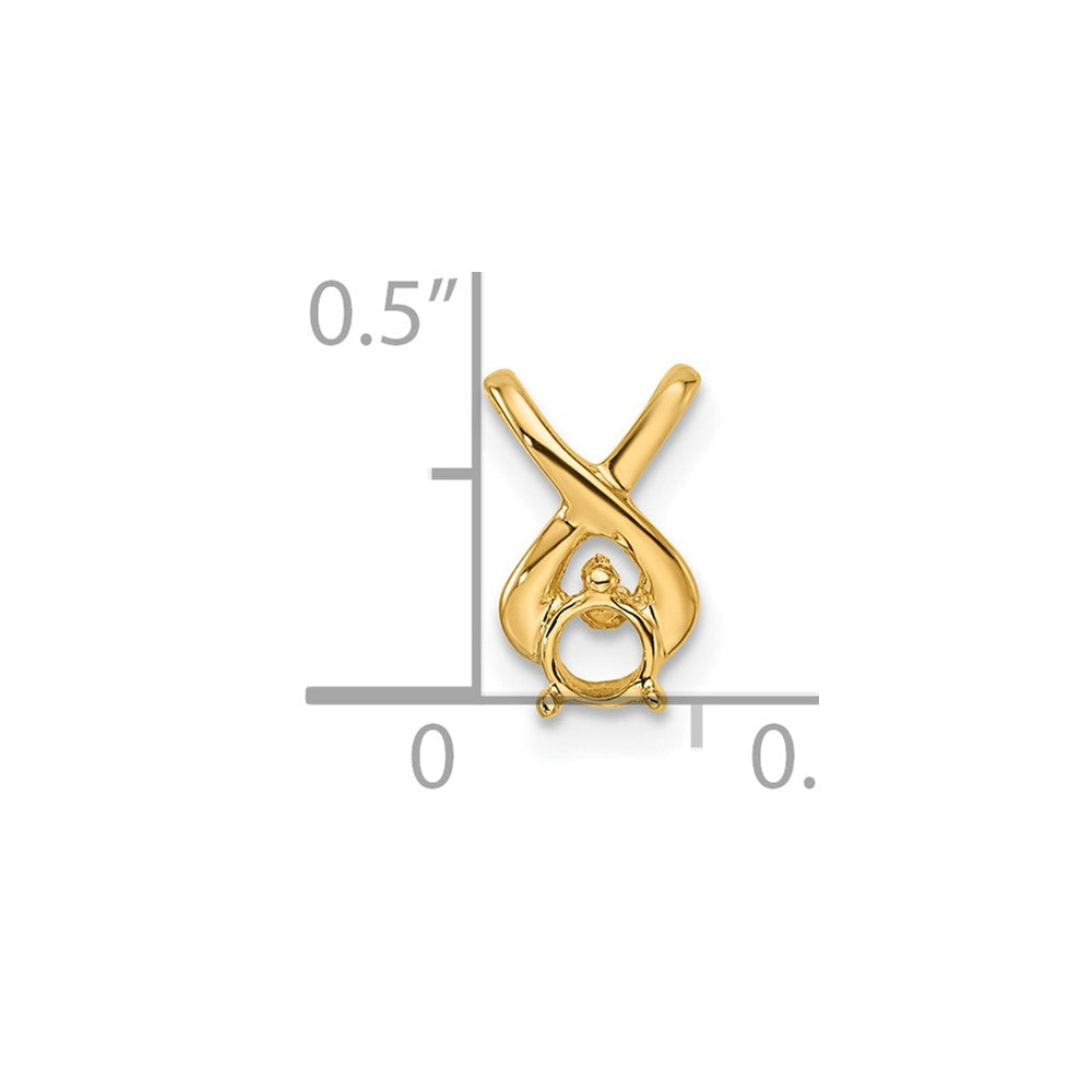14k Holds 2.9mm Stone Chain Slide Mounting