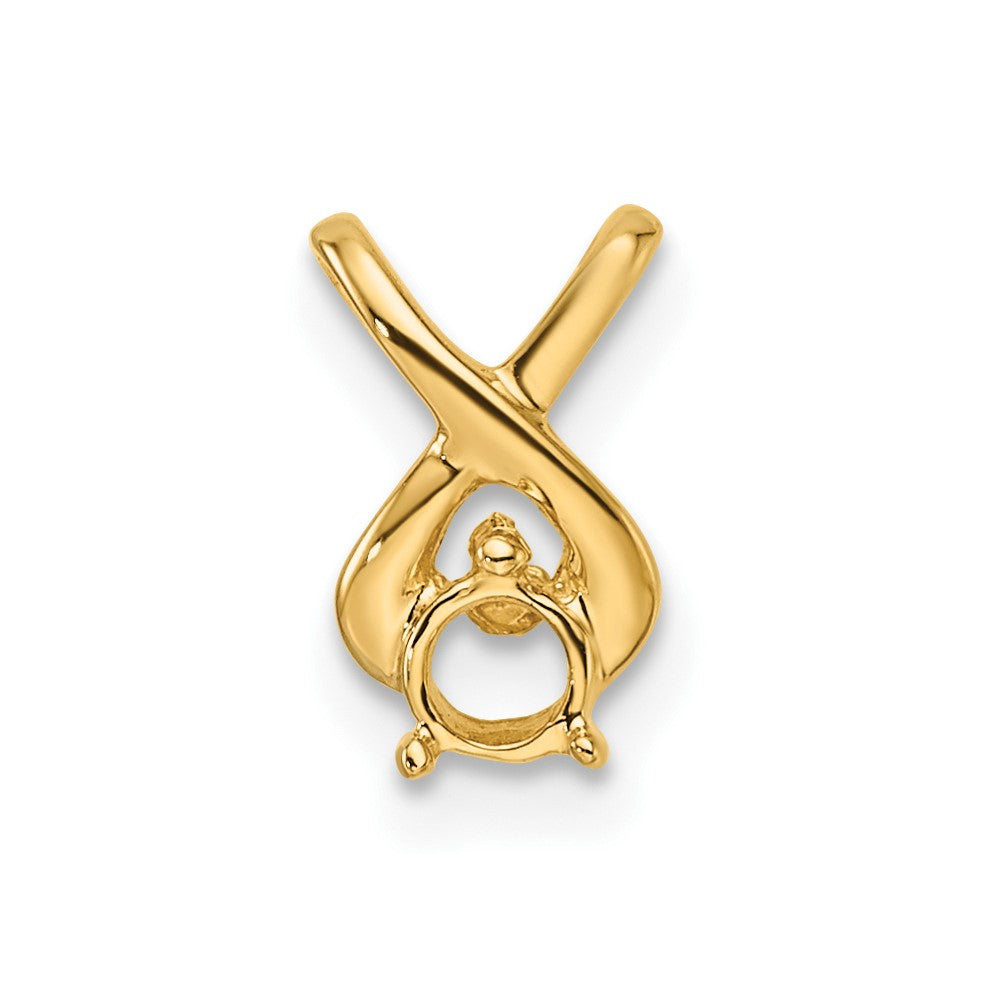 Casted;Polished;14k Yellow gold;Avail. in 10k yellow gold;Avail. in 18k yellow gold;Avail. in 14k white gold;Avail. in platinum;Prong set;Avail. in 10k white gold;Avail. in 18k white gold;Chain slide
