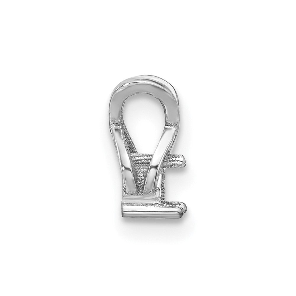 14k White Gold Holds 2.9mm Stone Chain Slide Mounting