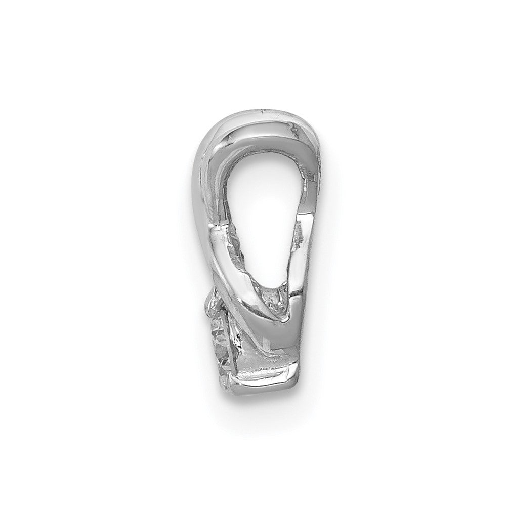 14k White Gold Complete 2.9mm A Diamond Chain Slide