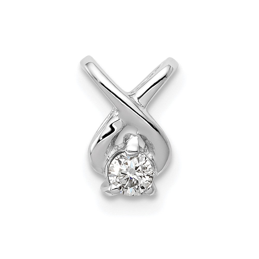 Casted;Polished;14K White gold;Diamond;Avail. in 10k yellow gold;Avail. in 18k yellow gold;Avail. in 14k yellow gold;Avail. in platinum;Avail. in 10k white gold;Avail. in 18k white gold;Chain slide