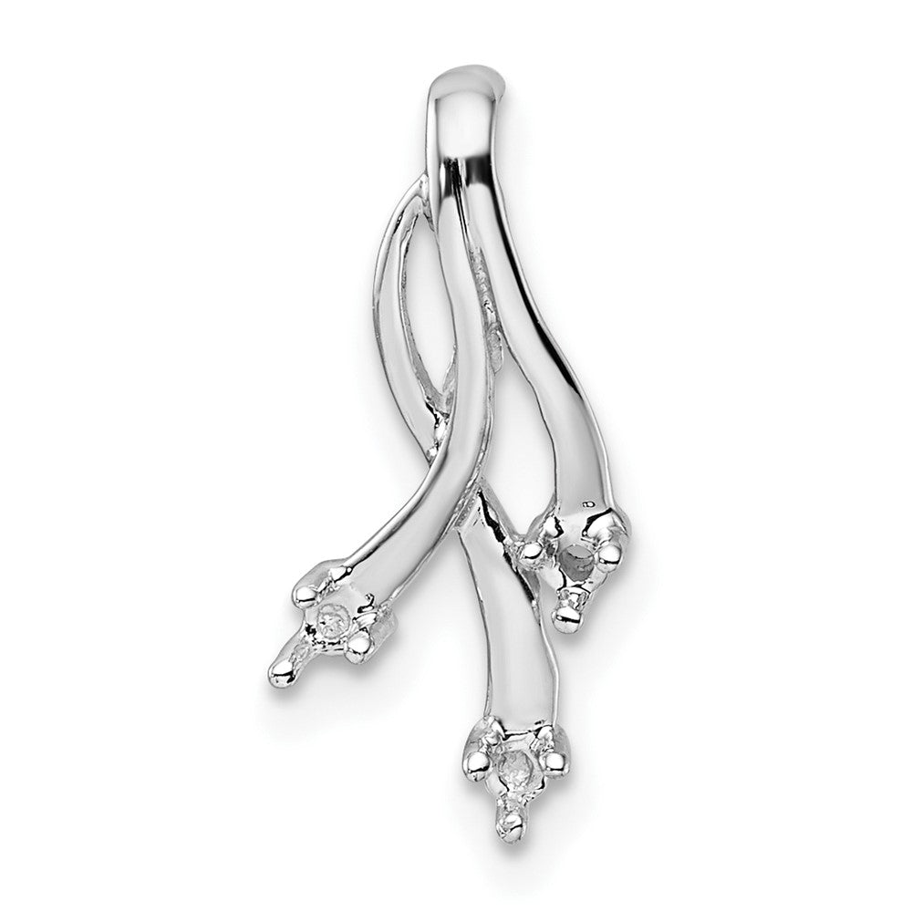 Casted;14K White gold;Avail. in 14k yellow gold;Chain slide