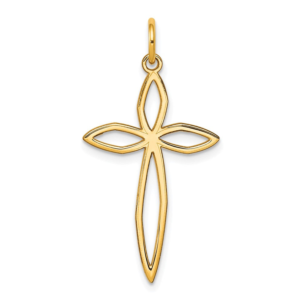 Solid;Polished;14k Yellow gold;Polished back