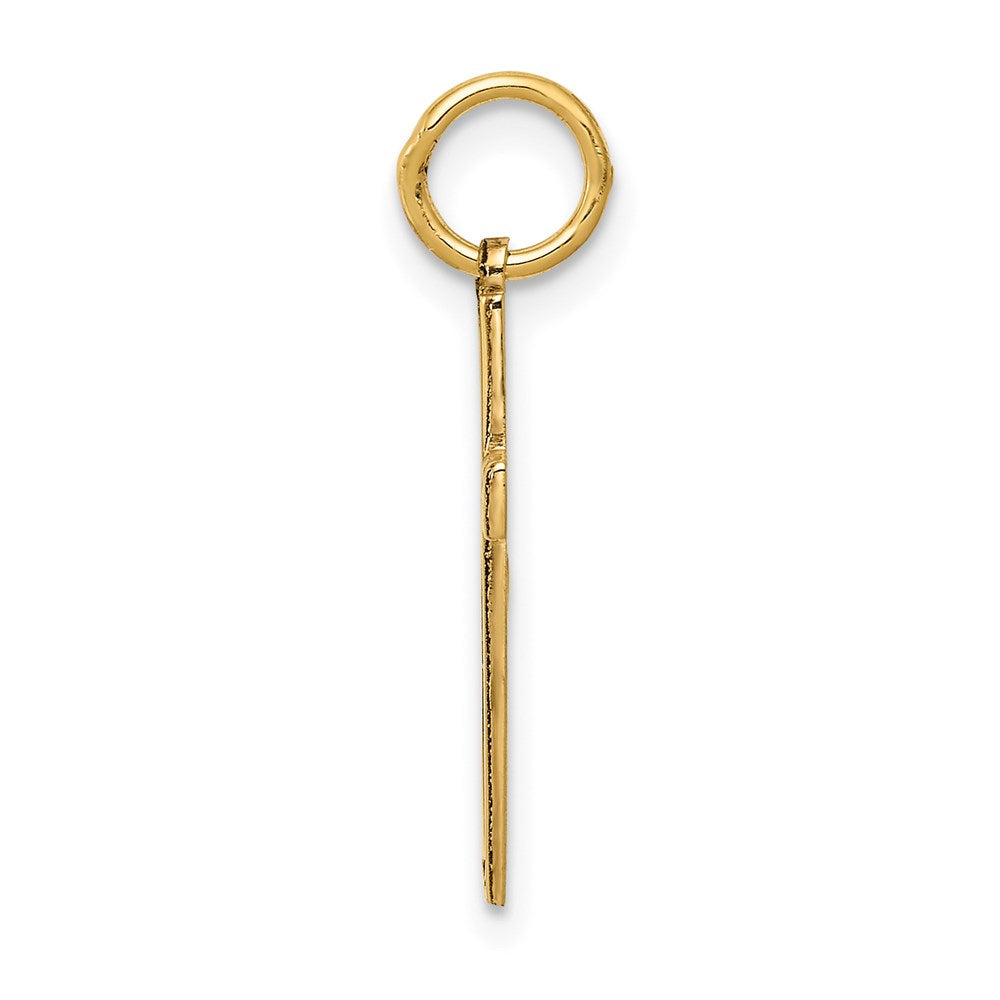 14K Laser Designed Cut-out Cross Charm