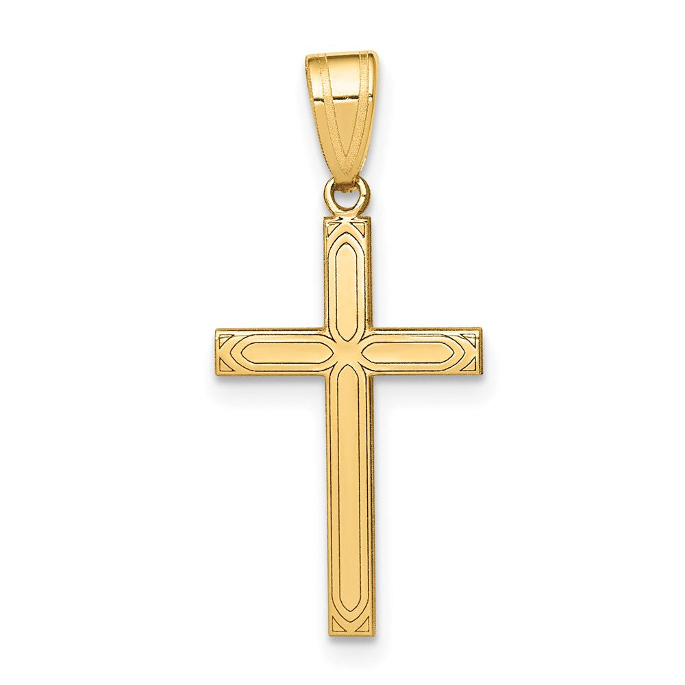 Solid;Polished;14k Yellow gold;Stamped;Flat back;Not engraveable