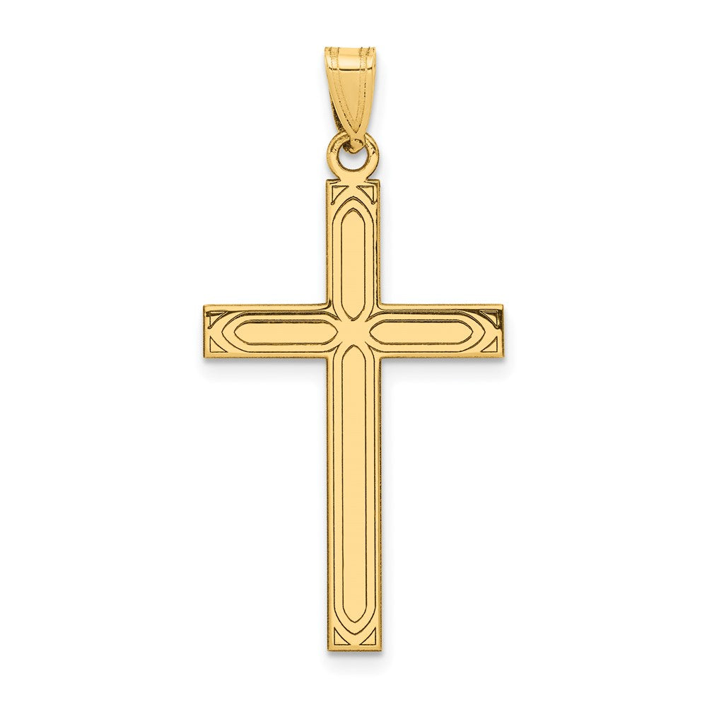 Solid;Polished;14k Yellow gold;Stamped;Flat back