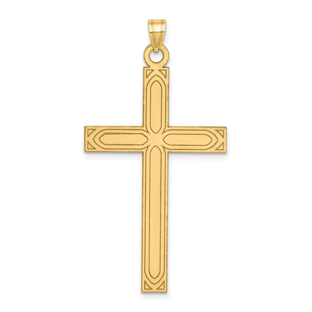 Solid;Polished;14k Yellow gold;Stamped;Flat back