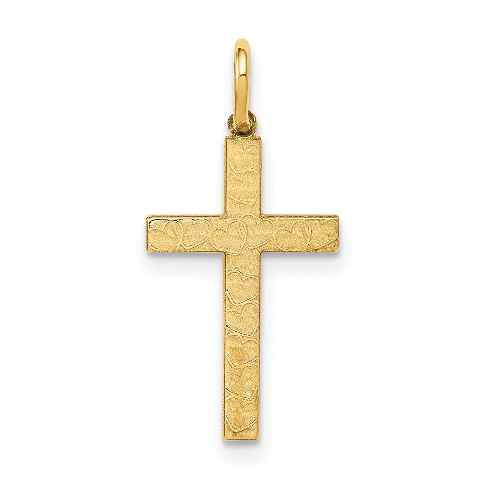 Solid;Polished;14k Yellow gold;Polished back;Laser Etched