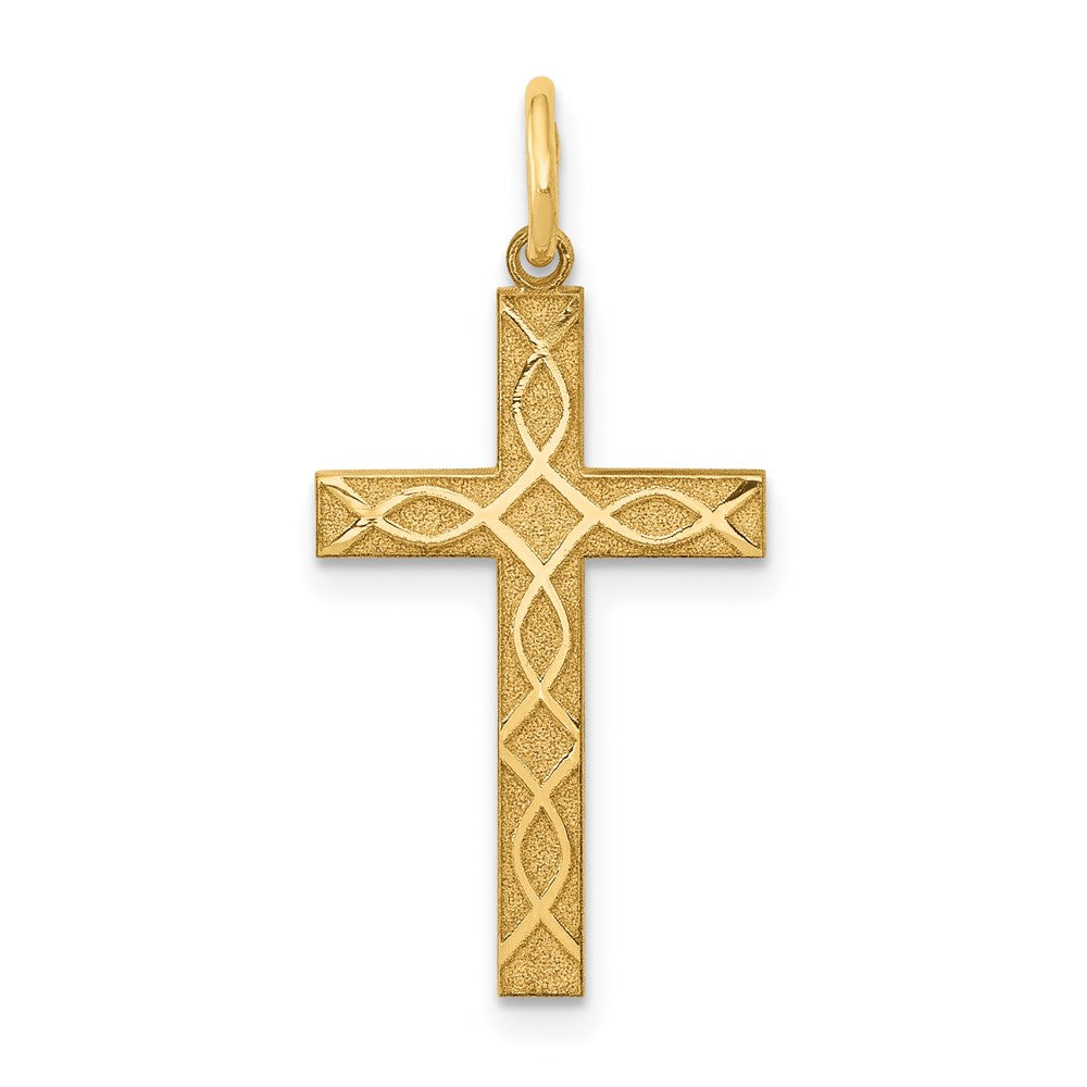 Solid;Polished;14k Yellow gold;Polished back;Not engraveable;Laser Etched