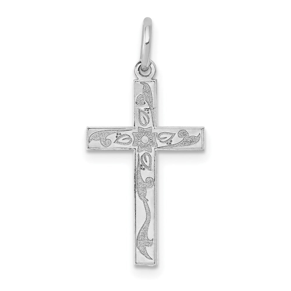 Solid;Polished;14K White gold;Engravable;Polished back;Not engraveable by QG;Laser Etched