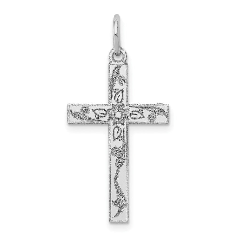 Solid;Polished;14K White gold;Polished back;Not engraveable by QG;Laser Etched