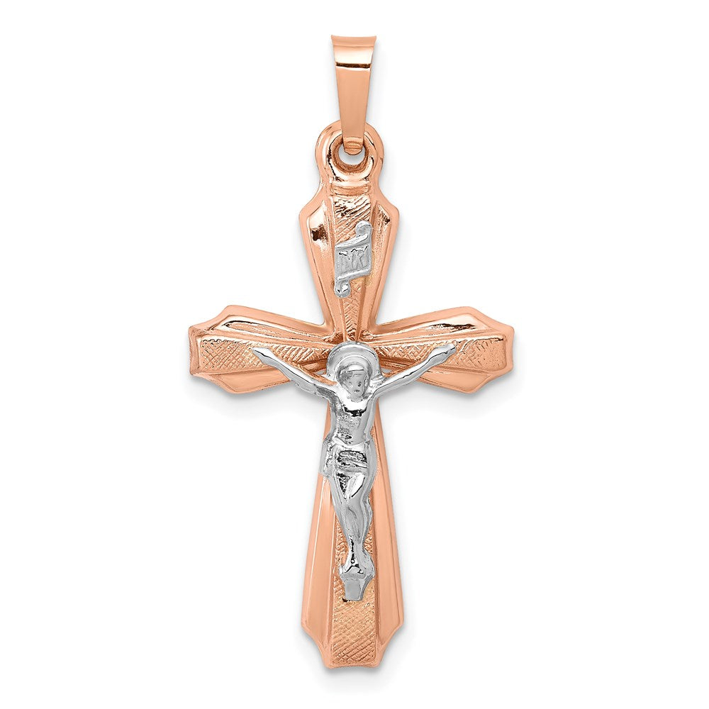 Polished;Die struck;14K Two-tone;Hollow
