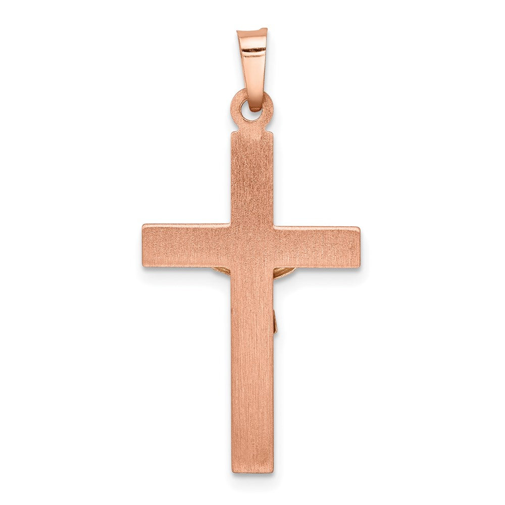 14k Two-tone Hollow Crucifix Pendant