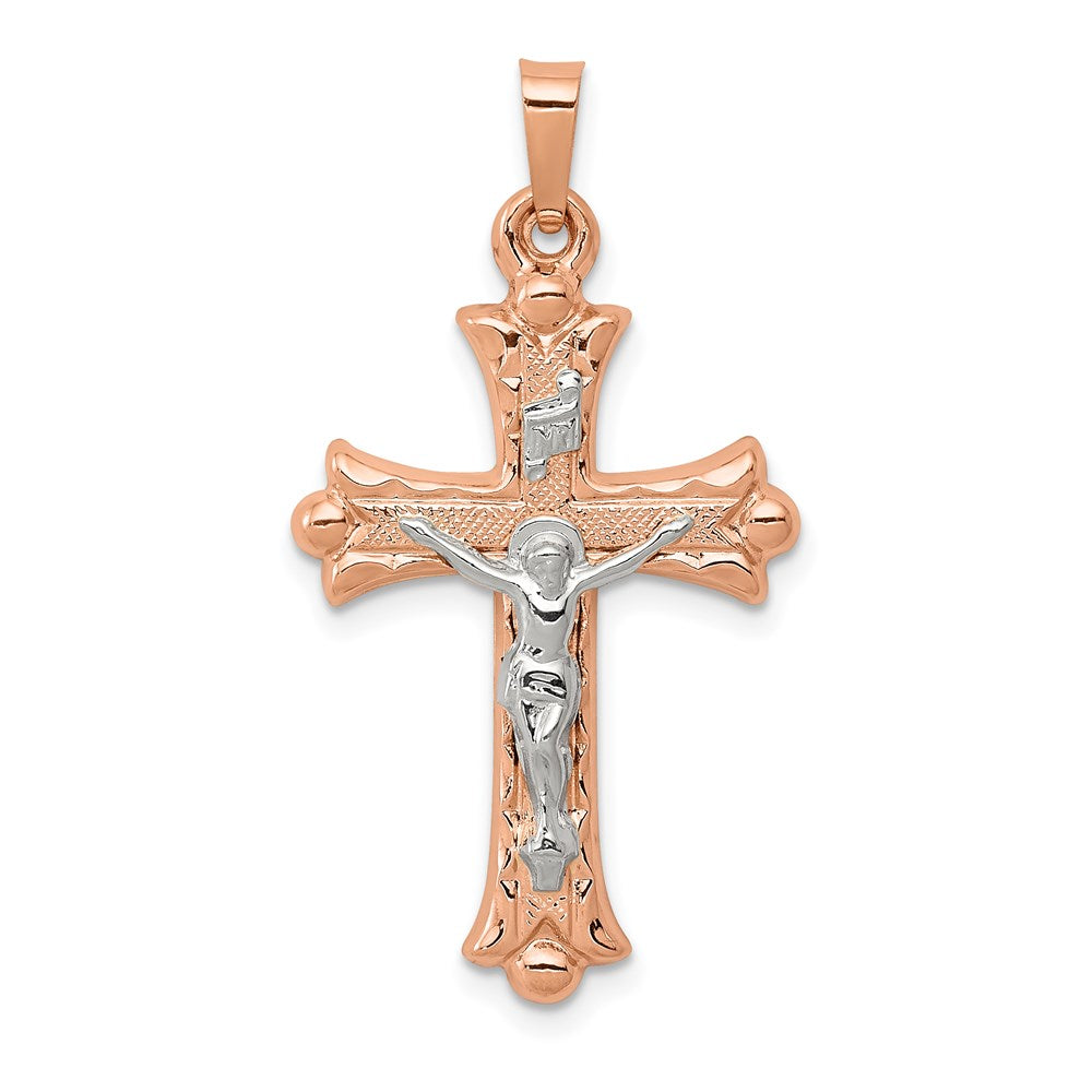 Die struck;14K Two-tone;Hollow;Textured