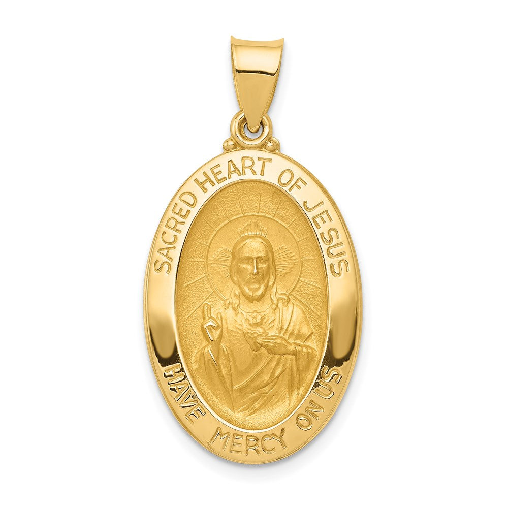Die struck;14k Yellow gold;Hollow;Engravable;Polished & satin