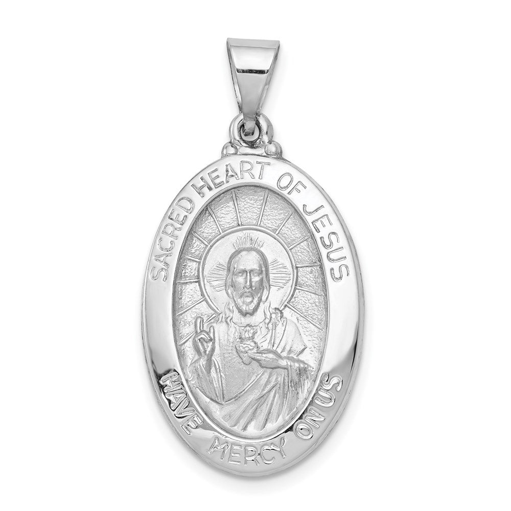 Die struck;14K White gold;Flat back;Hollow;Engravable;Polished & satin