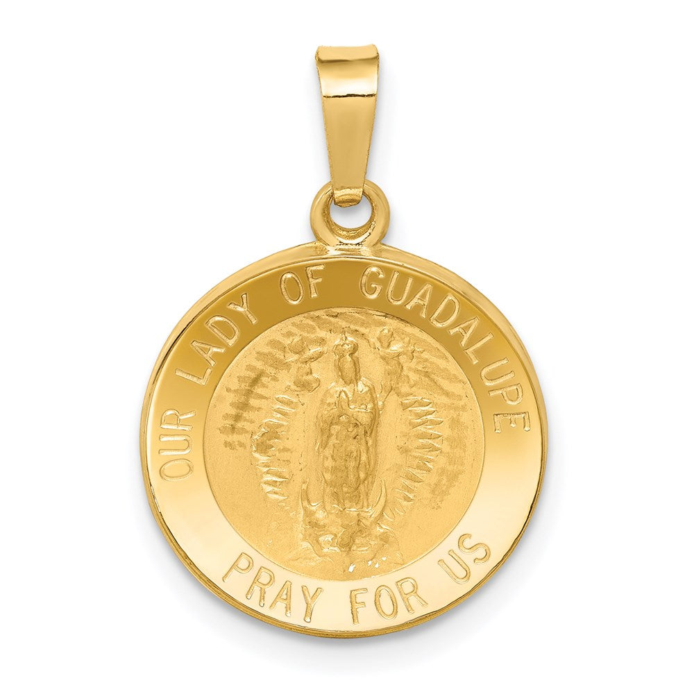 Die struck;14k Yellow gold;Hollow;Engravable;Polished & satin
