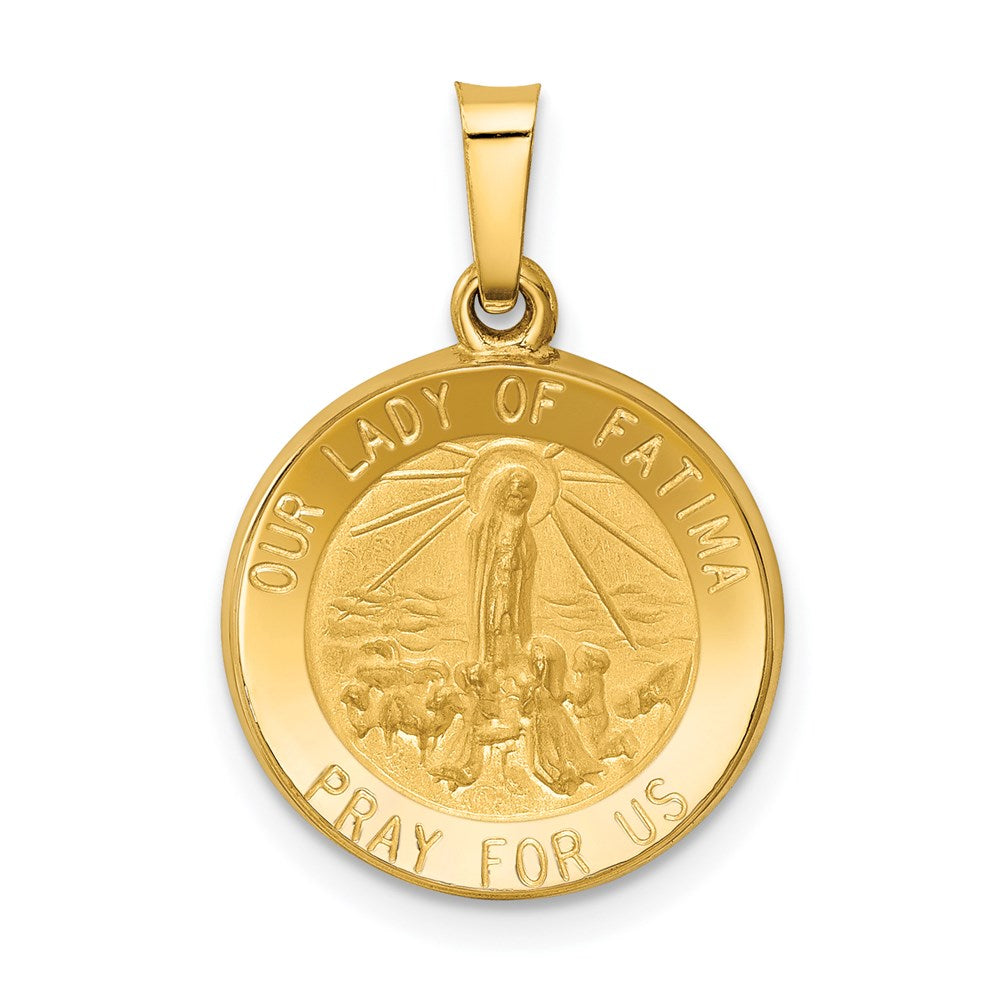 Die struck;14k Yellow gold;Hollow;Engravable;Polished & satin