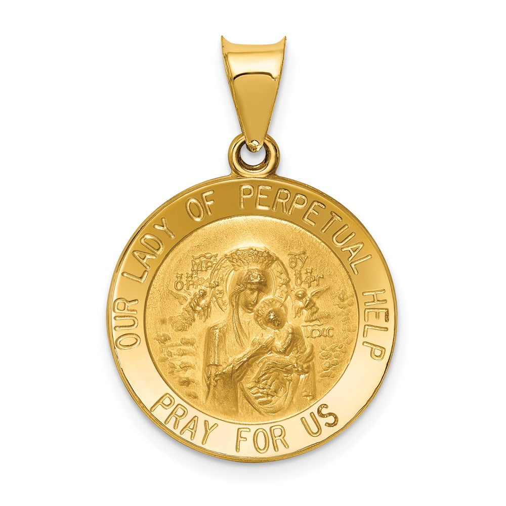 Die struck;14k Yellow gold;Hollow;Engravable;Polished & satin