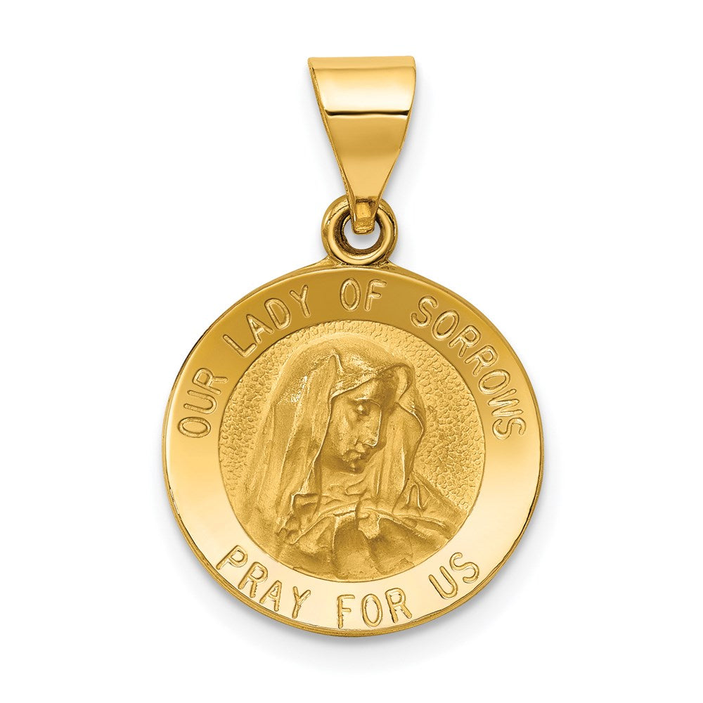 Die struck;14k Yellow gold;Hollow;Engravable;Polished & satin