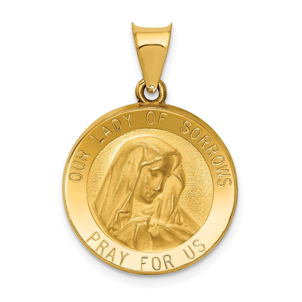 Die struck;14k Yellow gold;Hollow;Engravable;Polished & satin