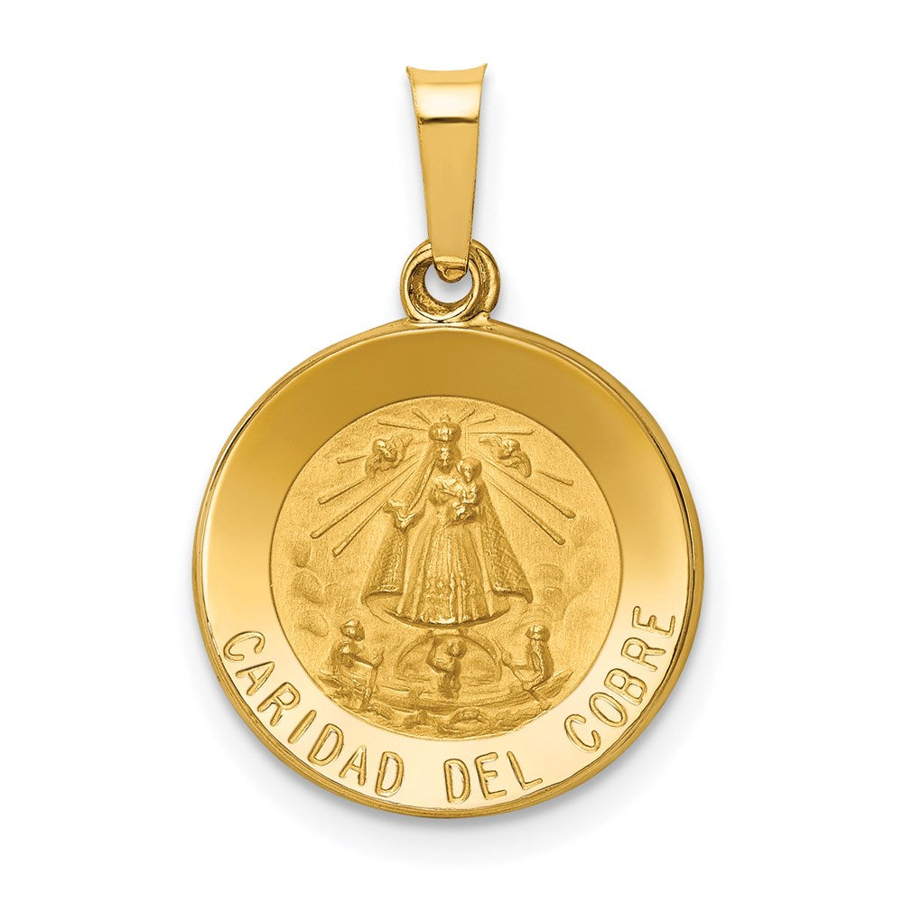 Die struck;14k Yellow gold;Hollow;Engravable;Polished & satin