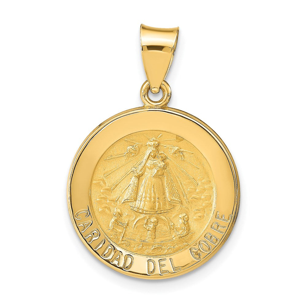 Die struck;14k Yellow gold;Hollow;Engravable;Polished & satin