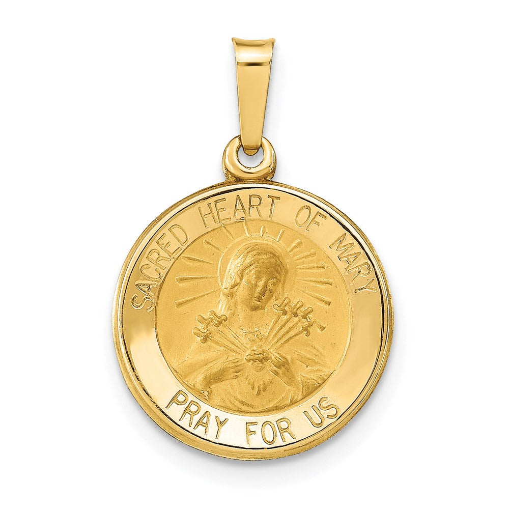 Die struck;14k Yellow gold;Hollow;Engravable;Polished & satin