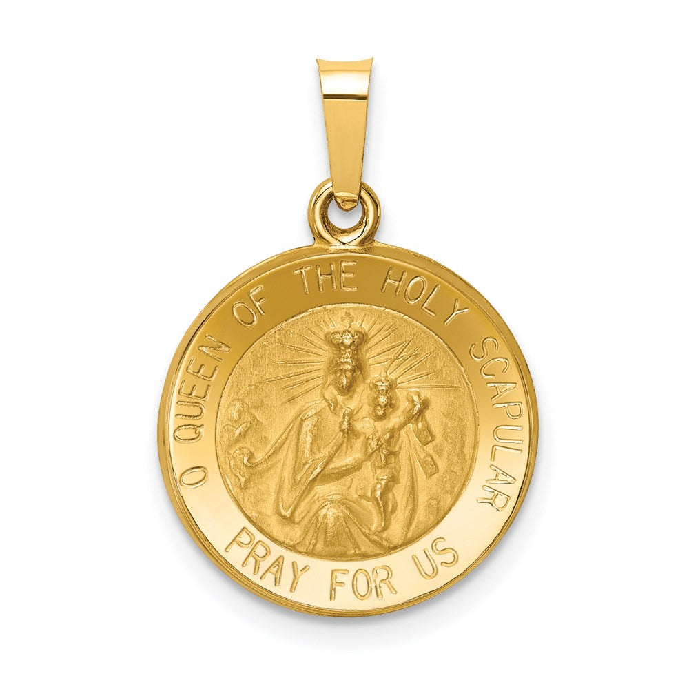 Die struck;14k Yellow gold;Hollow;Polished & satin