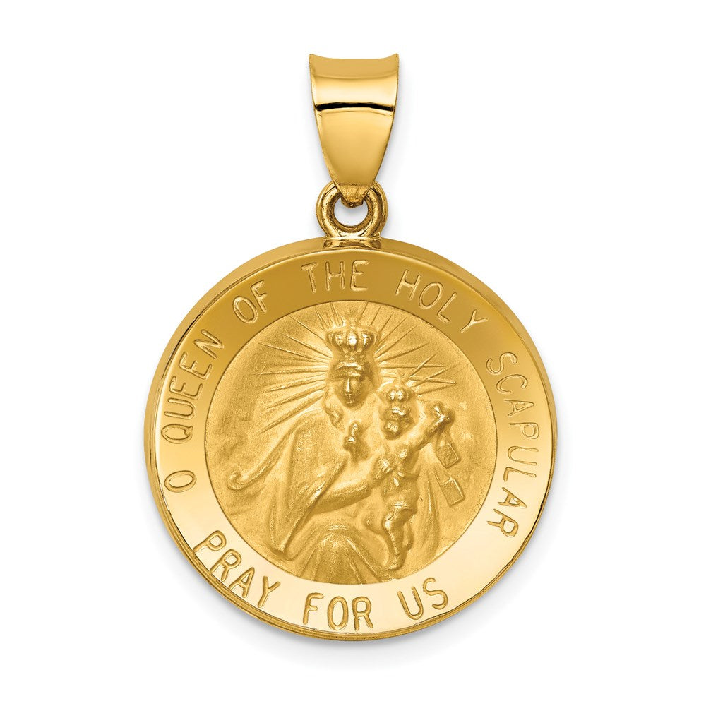 Die struck;14k Yellow gold;Hollow;Polished & satin