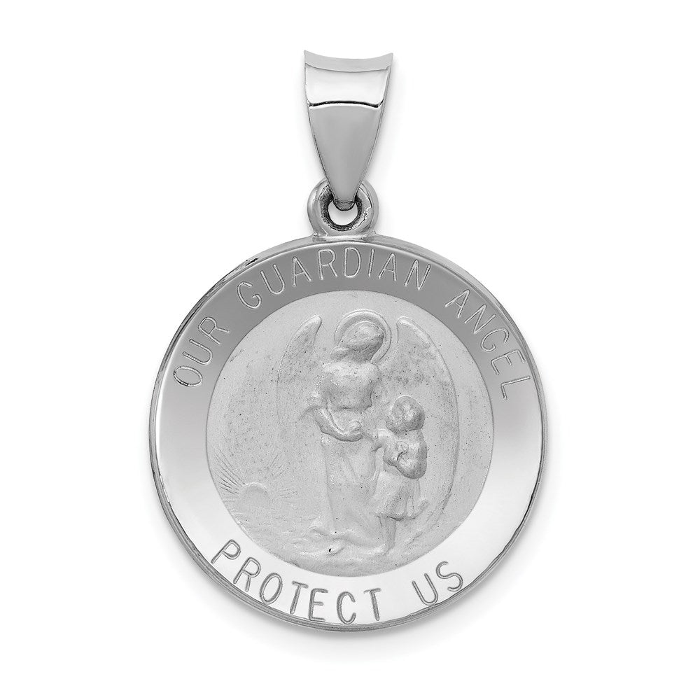 Die struck;14K White gold;Hollow;Polished & satin