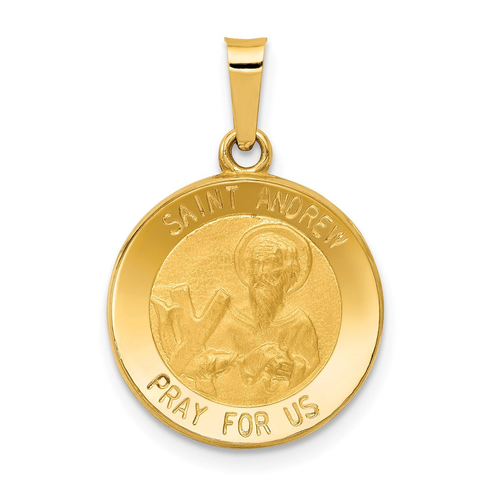 Die struck;14k Yellow gold;Hollow;Engravable;Polished & satin