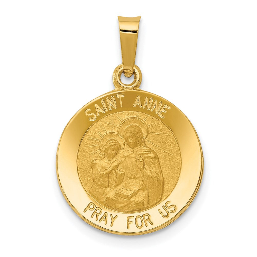 Die struck;14k Yellow gold;Hollow;Engravable;Polished & satin