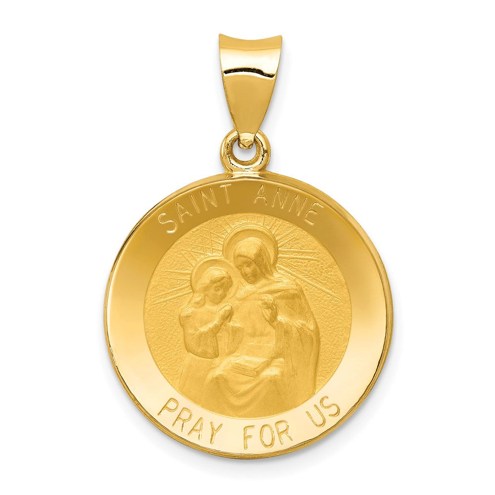 Die struck;14k Yellow gold;Hollow;Engravable;Polished & satin